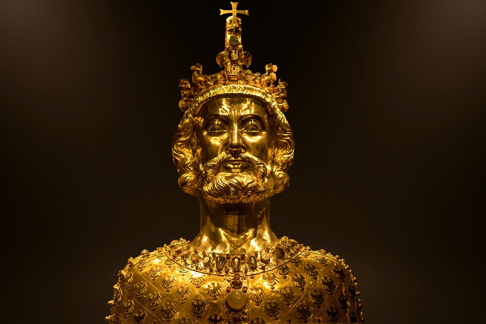 Busto de Carlomagno en Aquisgrán